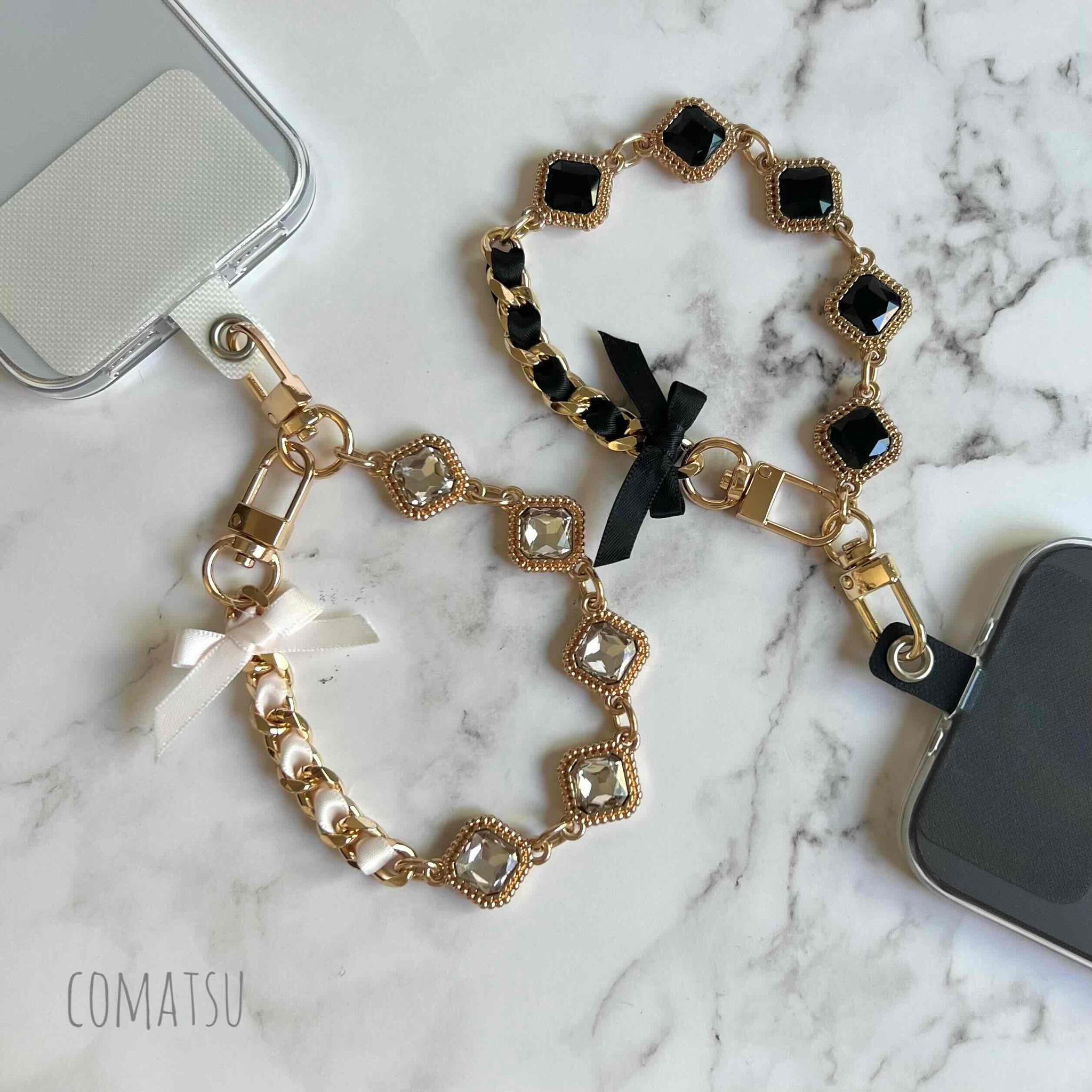 キラキラcharmmyりぼん ハンドストラップ 落下防止スマホストラップ 手首 リストストラップ | 9枚目